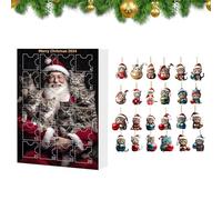 Décoration de sapin de Noël, calendrier de l'Avent, compte à rebours de Noël, calendrier de l'Avent 2024, décoration murale amusante pour remplisseur de chaussettes, décoration de porte