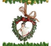 Décoration de sapin de Noël - Couronne de Noël en résine - Pendentif décoratif rétro - Pour les vacances, l'intérieur, l'extérieur, la maison, les fêtes, le couloir, la chambre à coucher, les vacances
