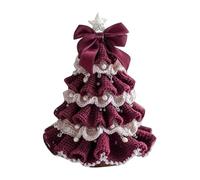 Décoration de sapin de Noël crochetée à la main comme ornement de bureau exclusif pour une ambiance festive dans votre avec concept de design unique (B, 15 cm)