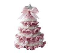 Décoration de sapin de Noël crochetée à la main comme ornement de bureau exclusif pour une ambiance festive dans votre avec concept de design unique (H, 15 cm)