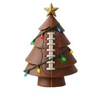 Décoration de sapin de Noël de football avec étoile dorée - Statue de sapin de Noël créative - Ornement