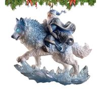 Décoration de Sapin de Noël - Décor Festif 2D Plat - Ornement Père Noël en Traîneau en Acrylique,pour Salon Chambre Cheminée Table Porte