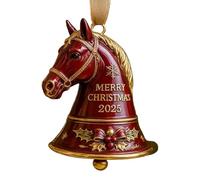 Décoration de sapin de Noël | Décoration souvenir équestre 3D rouge fabriquée à la main | Décoration de vacances festive pour , amis, famille | Parfaite pour une utilisation en intérieur ou en