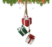 Décoration de sapin de Noël - Décorations pour l'hiver - Boîtes cadeaux en fer utilisées comme boules de Noël - Pour chambre à coucher, balcon et portes, , cour, chemin