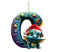 Décoration de sapin de Noël drôle 26 lettres dragons Décoration de sapin de Noël Mignon Pendentif d'arbre de Noël Décoration de la maison pour sapin de Noël Décoration