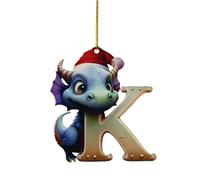 Décoration de sapin de Noël drôle 26 lettres dragons Décoration de sapin de Noël Mignon Pendentif d'arbre de Noël Décoration de la maison pour sapin de Noël Décoration