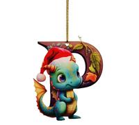 Décoration de sapin de Noël drôle 26 lettres dragons Décoration de sapin de Noël Mignon Pendentif d'arbre de Noël Décoration de la maison pour sapin de Noël Décoration