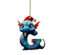 Décoration de sapin de Noël drôle 26 lettres dragons Décoration de sapin de Noël Mignon Pendentif d'arbre de Noël Décoration de la maison pour sapin de Noël Décoration