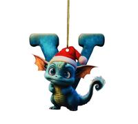 Décoration de sapin de Noël drôle 26 lettres dragons Décoration de sapin de Noël Mignon Pendentif d'arbre de Noël Décoration de la maison pour sapin de Noël Décoration