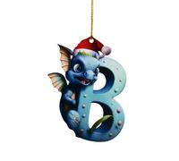 Décoration de sapin de Noël drôle 26 lettres dragons Décoration de sapin de Noël Mignon Pendentif d'arbre de Noël Décoration de la maison pour sapin de Noël Décoration