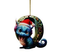 Décoration de sapin de Noël drôle 26 lettres dragons Décoration de sapin de Noël Mignon Pendentif d'arbre de Noël Décoration de la maison pour sapin de Noël Décoration