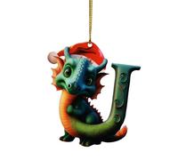 Décoration de sapin de Noël drôle 26 lettres dragons Décoration de sapin de Noël Mignon Pendentif d'arbre de Noël Décoration de la maison pour sapin de Noël Décoration