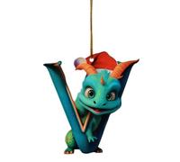 Décoration de sapin de Noël drôle 26 lettres dragons Décoration de sapin de Noël Mignon Pendentif d'arbre de Noël Décoration de la maison pour sapin de Noël Décoration
