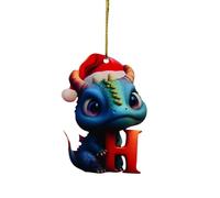 Décoration de sapin de Noël drôle 26 lettres dragons Décoration de sapin de Noël Mignon Pendentif d'arbre de Noël Décoration de la maison pour sapin de Noël Décoration