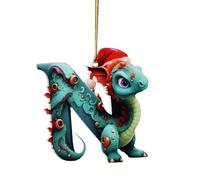 Décoration de sapin de Noël drôle 26 lettres dragons Décoration de sapin de Noël Mignon Pendentif d'arbre de Noël Décoration de la maison pour sapin de Noël Décoration