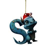 Décoration de sapin de Noël drôle 26 lettres dragons Décoration de sapin de Noël Mignon Pendentif d'arbre de Noël Décoration de la maison pour sapin de Noël Décoration