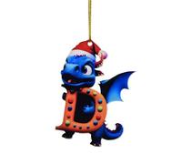 Décoration de sapin de Noël drôle 26 lettres dragons Décoration de sapin de Noël Mignon Pendentif d'arbre de Noël Décoration de la maison pour sapin de Noël Décoration
