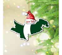 Décoration de sapin de Noël du Pakistan - Bleu marine - Vétéran militaire - Retraite - Décoration d'intérieur - Pendentif amusant en acrylique pour amis et familles