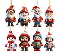 Décoration de sapin de Noël en acrylique 2D - Décoration de Noël créative - Décoration élégante du sapin de Noël