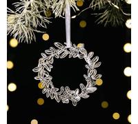 Décoration de sapin de Noël en acrylique transparent avec pendentif en forme de cloche d'ange pour décoration d'intérieur et décoration de vacances (couronne suspendue)