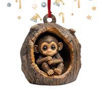 Décoration de sapin de Noël en forme d'animal - Adorables pendentifs de Noël avec pendentif - Pendentif de sac - En acrylique 2D - Koala - Singe - Décoration de voiture - Décoration de Noël