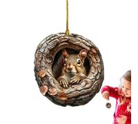 Décoration de sapin de Noël en forme d'animal, décoration de sapin de Noël en acrylique 2D à suspendre, décoration saisonnière pour les amoureux des animaux, décoration d'animaux pour la maison, la