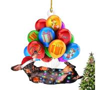 Décoration de sapin de Noël en forme de chien en forme de saucisse, teckel en acrylique 2D, décoration de sapin de Noël sur le thème du teckel