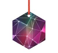 Décoration de sapin de Noël en forme de constellation de galaxie rouge, alternative moderne en acrylique à la décoration de vacances