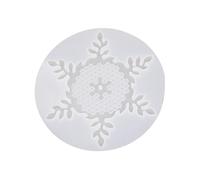 Décoration de sapin de Noël en forme de flocon de neige miroir Moule en silicone à suspendre Accessoires en résine époxy sur le thème de l'hiver