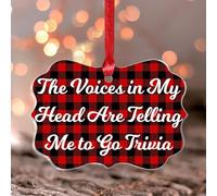 Décoration de sapin de Noël en forme de papillon avec inscription « The Voices in My Head Are Telling Me to Go » - Décoration de sapin de Noël en acrylique - Décoration de fête