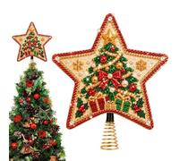 Décoration de sapin de Noël en forme d'étoile faite à la main avec perles | Kit d'art de perles de vacances pour débutants, adultes, artistes, amateurs, maison, appartement, atelier, salon