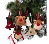 Décoration de sapin de Noël en tissu de dessin animé à suspendre pour poignée de porte, cheminée, centre de table, festival, décoration de Noël