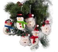 Décoration de sapin de Noël en tissu de dessin animé à suspendre pour poignée de porte, cheminée, centre de table, festival, décoration de Noël