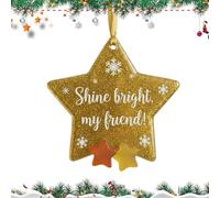 Décoration de sapin de Noël en verre de mer, décoration d'atmosphère de Noël, pendentif en verre de mer pour l'intérieur, la chambre à coucher, le salon, les rebords de fenêtre, le jardin, les