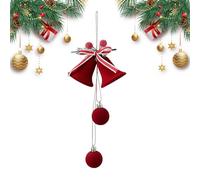 Décoration de sapin de Noël floquée rouge - Décoration à suspendre résistante à la destruction pour magasin, maison, fête, vacances, décoration festive