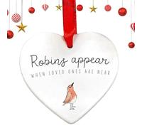 Décoration de sapin de Noël ornement en céramique - Je souhaite que vous viviez à côté Décorations suspendues - Décorations en forme pour table, sacs à dos et arbre de Noël