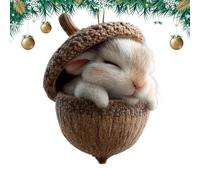 Décoration de Sapin de Noël - Pendentif - Boules de Noël - Motif 2D - Ornements acryliques - Décoration d'animaux de la forêt - Cadeaux Souvenirs saisonniers