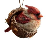 Décoration de sapin de Noël - Pendentif hibou - Boules de Noël - Motif 2D - Ornements acryliques - Décoration d'animaux de la forêt - Cadeaux souvenirs saisonniers