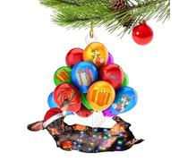 Décoration de sapin de Noël pour chien - Teckel amusant - Décoration de Noël - Teckel 2D - Acrylique - Décoration de sapin de Noël