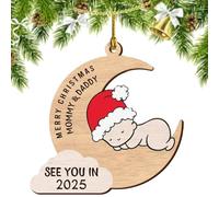 Décoration de sapin de Noël « See You in 2025 » « Merry Christmas Mommy and Daddy See You in 2025 » - Promue au parent - Ornement de grossesse, décorations de Noël enceintes, parents attendant bébé