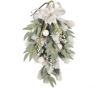 Décoration de Sapin de Noël Suspendue Blanche 50cm Design Inversé | Fabriqué en pour pe léger convient aux murs et pour un esprit de pour fête hauteur 50cm