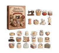 Décoration de sapin de Noël vintage 2D en acrylique sur le thème de la | Calendrier de compte à rebours de Noël 24 jours pour arbre, cheminée, vacances, maison, voiture, branches, scrapbooking, fête