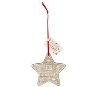 Décoration de sapin étoile des neiges BEIGE G