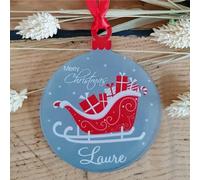 Décoration de Sapin personnalisée avec Votre prénom (Un Joli Cadeau, Une Alternative à la Boule de Noël Traditionnelle en Verre ou Bois, Personnalisation avec Le prénom de Votre Choix)