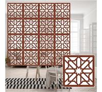 Décoration de séparateur de pièce à suspendre, cloison intercalaire en bois-plastique creux, écran décoratif pour entrée d'hôtel pour chambre à coucher Séparateur de pièce suspendu (marron-29 x 29 cm