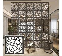 Décoration de séparation en bois pour cloison en plastique, ne se décolore pas Bureau Salle de réception d'hôtel Diviseur décoratif DIY Suspendu Séparateur de pièce (noir, 10 pièces)