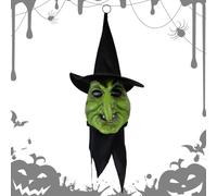 Décoration de sorcière d'Halloween, décoration clignotante, décoration effrayante, effets lumineux et sonores, construction durable résistante aux intempéries, une pièce, scène, fête de vacances