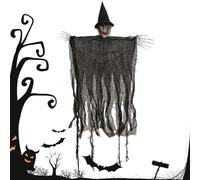 Décoration De Sorcières D'Halloween - Tissu, 37.8x23.62in Witch Spooky Décorations Suspendues Léger | Armini Flexible Ornement De Maison Hantée, Sorcières D'Halloween Effrayantes Pour Arbres, Pa