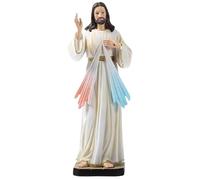 Décoration de statue chrétienne | Sculpture du Christ Sainte | Décoration de jardin chrétienne Sculpture de Saint Christ à la main qui prie pour la paix