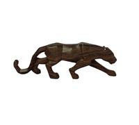 Décoration de statue de léopard: sculpture en résine faite à la main, statuette avec finition brillante, élégante faune, pièce d'art d'exposition animale | Intérieur salon e